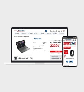 Case study PartnerElektronik — platforma B2B z integracją PIM, moduł HotDeal, raty Santander